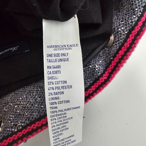 American Eagle Backpack Hippie Granola Gorpcore Boho Festival Stripes Blue Green - Picture 9 of 10